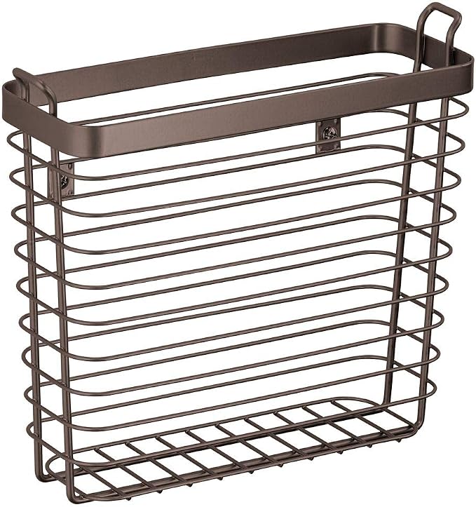 mDesign Metal Wire Farmhouse Wall Mount Magazine Holder, Home Storage Organizer - Image 6