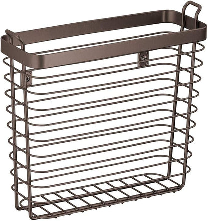 mDesign Metal Wire Farmhouse Wall Mount Magazine Holder, Home Storage Organizer - Image 6