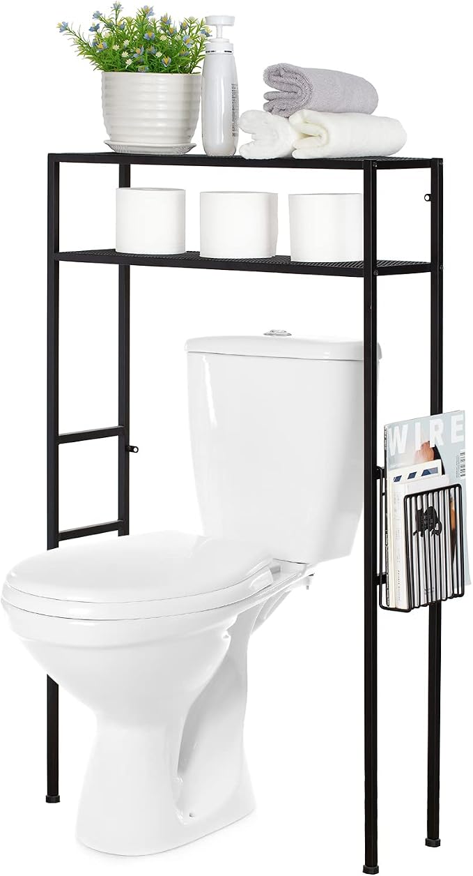 MyGift 2-Tier Over The Toilet Storage Rack, Over Toilet Bathroom Organizer by MyGiftHome