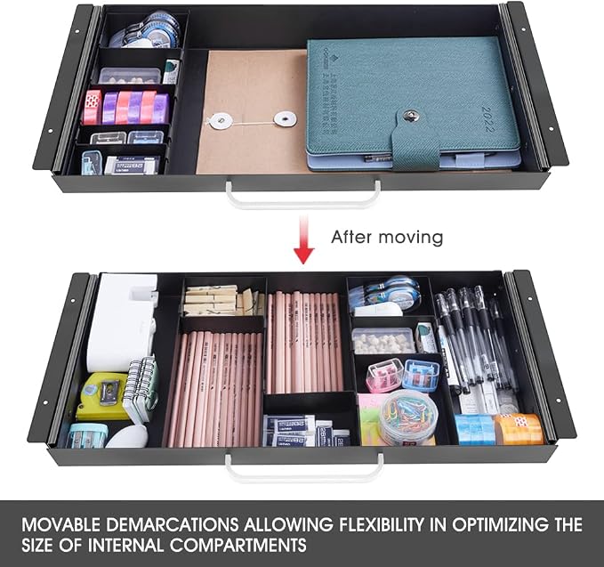 GOME Large Size Under Desk Slide out Pencil Drawer - Image 3
