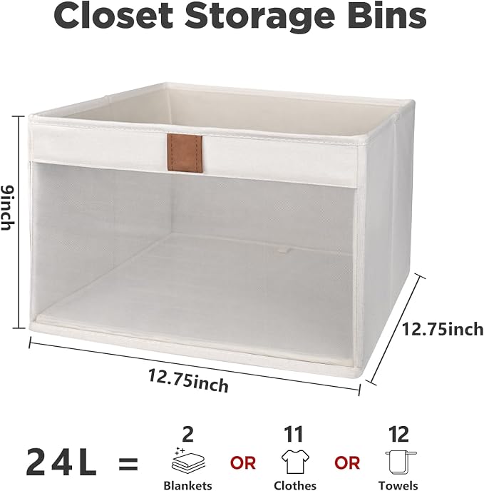 Linen Closet Organizers and Storage, Closet Storage Bins Basket Organizer - Image 6