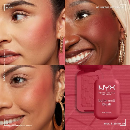 NYX PROFESSIONAL MAKEUP Buttermelt Powder Blush, Fade and Transfer-Resistant - Image 6