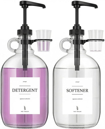 2 Pcs Glass Liquid Laundry Detergent Dispenser by onsogi