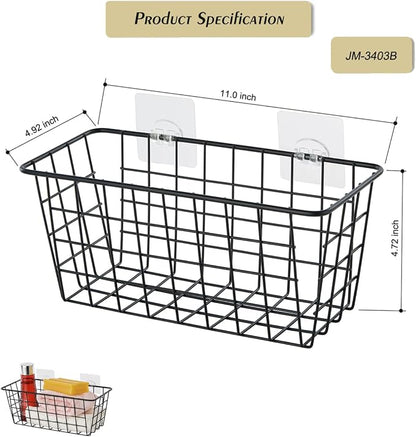 JUNCHU CHERRY 4 Pack Hanging Sorage Basket, Bathroom Basket, Household Goods - Image 4