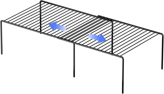 Redrubbit Expandable Shelf Rack, Rustproof Metal Storage Organizer by Redrubbit