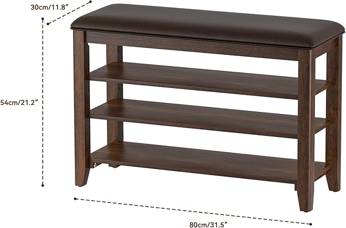 Taitiy Entryway Shoe Storage Bench, Shoe Organizer Bench - Image 2