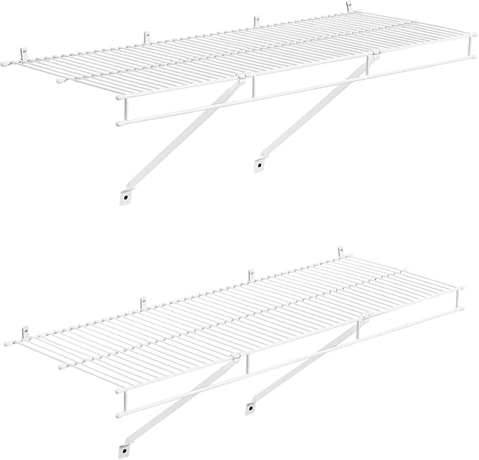 VEVOR Wire Shelf Kit, 3 ft, Wall Mounted Wire Shelves, Heavy-Duty Carbon Steel - Image 9