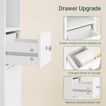 SoBuy Narrow Bathroom Storage Cabinet, 7.8 x 7.8 x 70.8 in, Slim Storage - Image 11