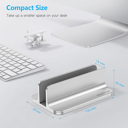 OMOTON Vertical Laptop Stand Holder, Desktop Aluminum Stand - Image 3