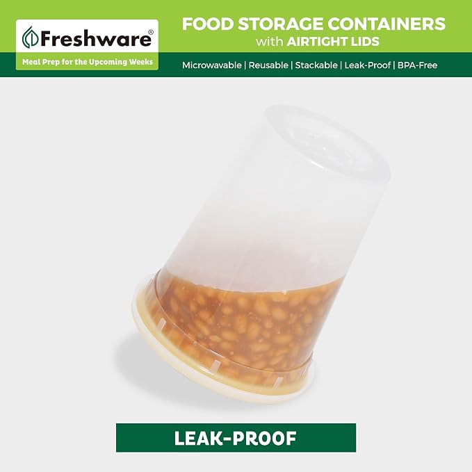 Freshware Food Storage Containers 32 oz Plastic Deli Containers - Image 4
