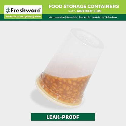Freshware Food Storage Containers 32 oz Plastic Deli Containers - Image 4