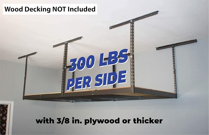 MonsterRax 4x8 Overhead Garage Storage Rack Frame Kit - Image 5