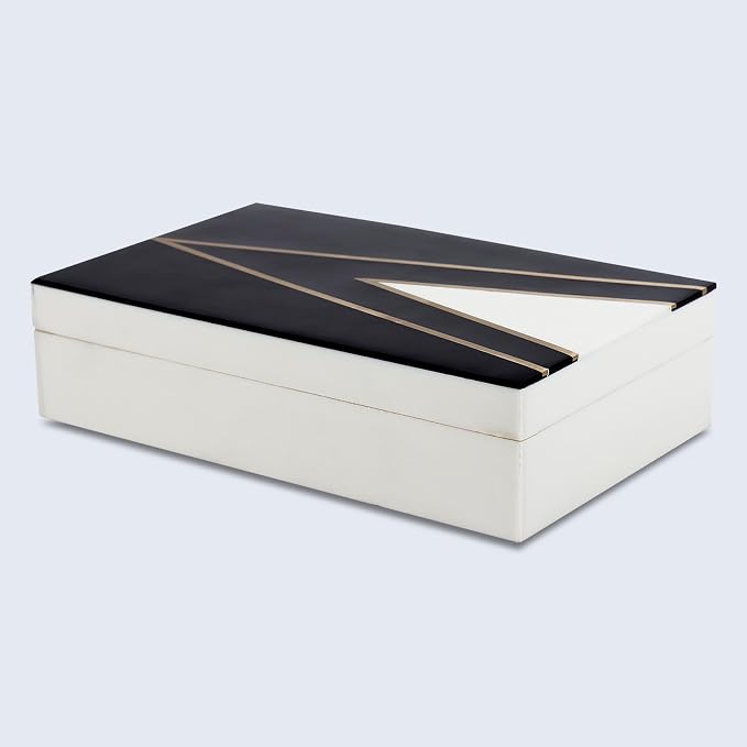 Handicrafts Home Black and White Decorative Storage Box - Image 7