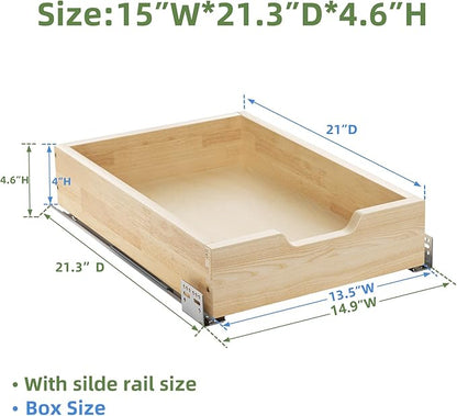 Pull Out Drawers for Cabinets, 13½” W x 21” D Soft Close Slide Out Drawers for - Image 3