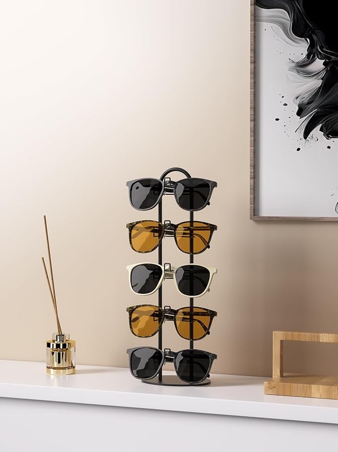 5 Tier Sunglass Organizer Holder, Sunglasses Tabletop Display Stand - Image 2