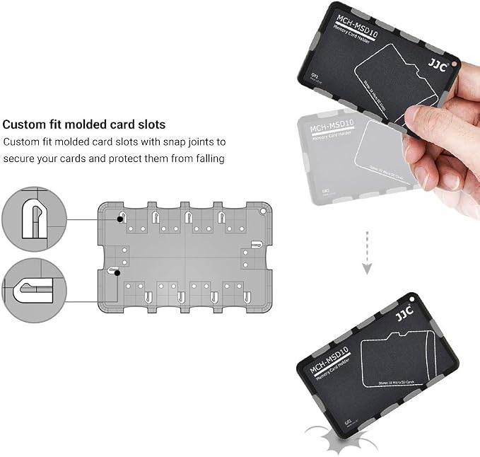 10 Slots Micro SD Card Holder Case Storage Organizer, Ultra Slim Credit Card - Image 5