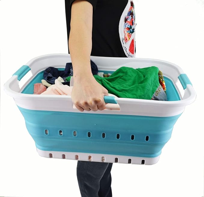 SAMMART 42L Collapsible Plastic Laundry Basket - Image 7