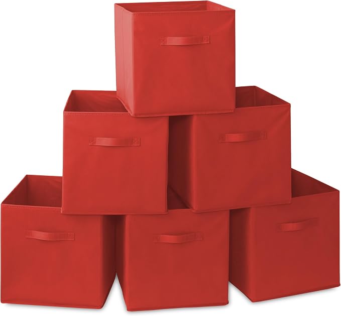 Casafield Set of 6 Collapsible Fabric Cube Storage Bins, Cubby Organizers & More by Casafield