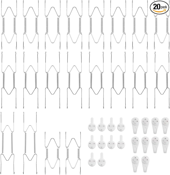 Bilillo 20 Pieces Stainless Steel Spring Plate Hangers by Bilillo