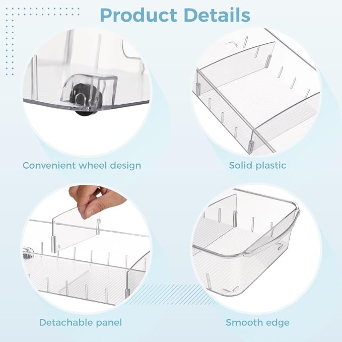 4 PCS Fridge Organizer Bins - Image 3