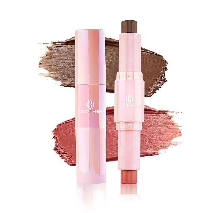 Color Nymph Blush Contour Stick, Double-end Cream Blush & Contour Makeup Stick by ColorNymph