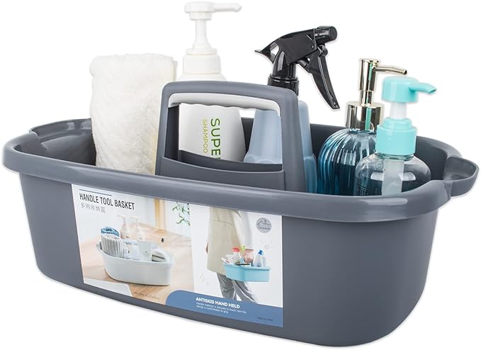 Large Cleaning Supplies Caddy Portable Shower Basket Supply Organizer by JiatuA