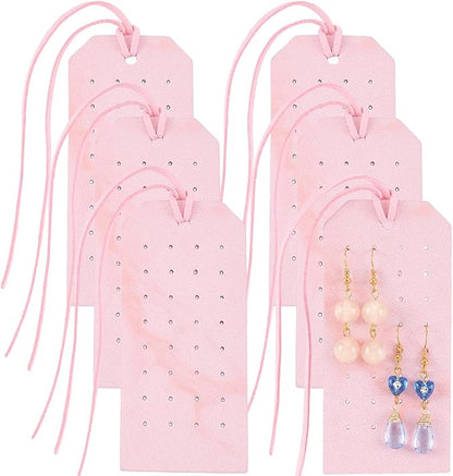 6PCS PU Leather Earring Stud Holders by QUALITYCALFOVERA