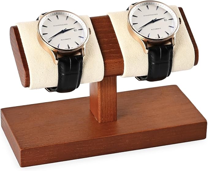 Oirlv Solid Wood Double Watch Display Stand Watch Bracelet Organizer - Image 5