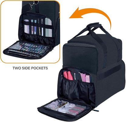 Large Makeup Cosmetic Bag with 3 Removable Case and 2 Removable Dividers Double - Image 3