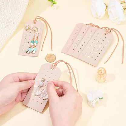 6Pcs Portable PU Leather Pierced Earring Holders - Image 3