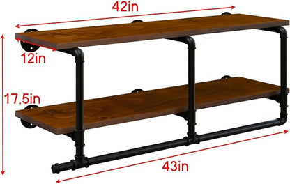 Wall Mounted Clothes Rack 12 Inch Deep, 42 Inch Heavy Duty Garment Rack - Image 8