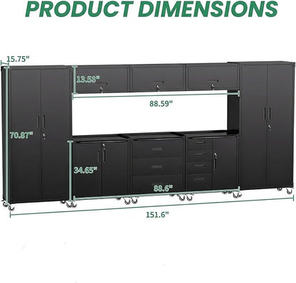 Garage Cabinet System | Heavy Duty Steel All-in-One Modular Garage Cabinet Set - Image 2