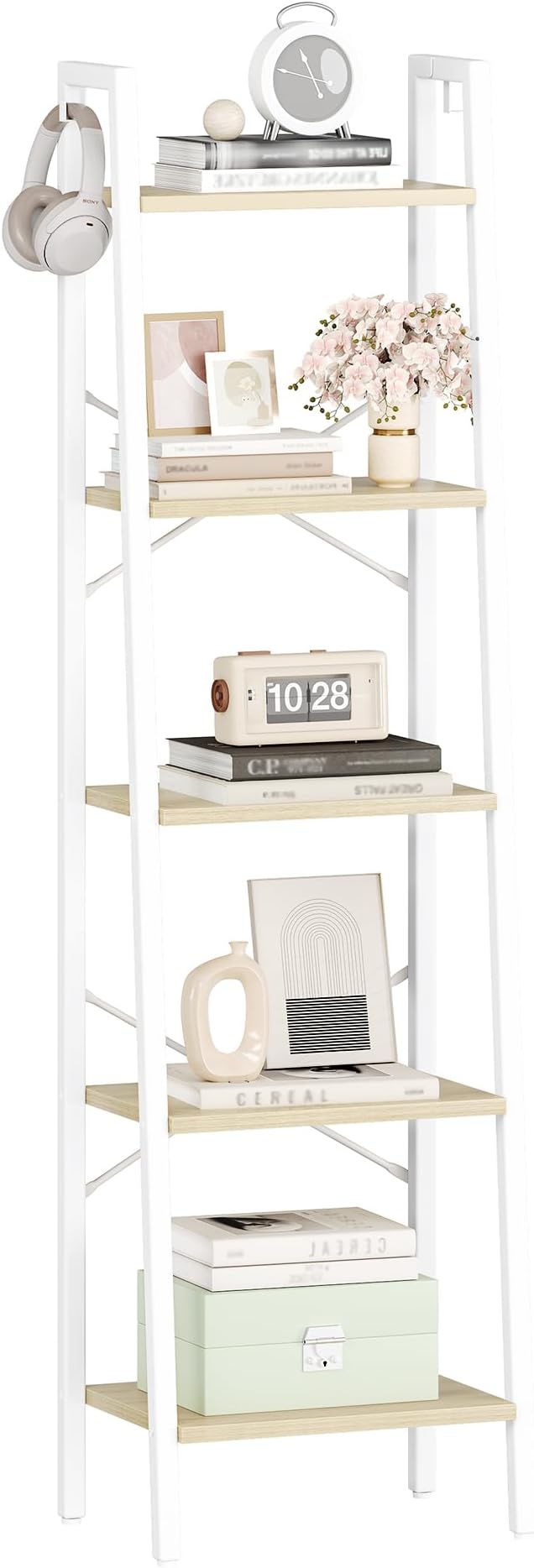 Hzuaneri Ladder Shelf, Freestanding Corner Storage Shelf | Bookcase - Image 8