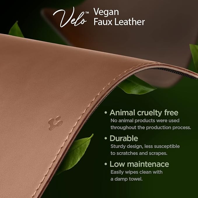 Spigen Desk Pad 35.4" x 15.7" Non-Slip Base Waterproof PU Leather Desk Mat Desk - Image 6