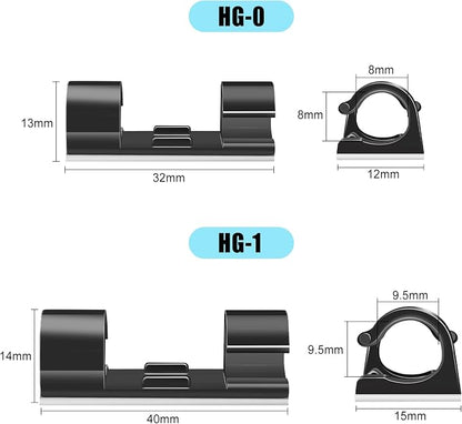 XHF 50pcs Medium Self Adhesive Cable Clips Black, Wire Clips Cable Management - Image 3
