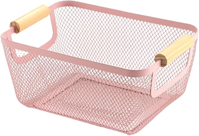 AJIODA Metal Mesh Steel Basket, Small Wire Storage Organizer Baskets by AJIODA