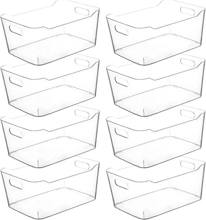 Clear Extra Large Plastic Storage Bins, Pantry Organizers and Storage by CONTROLKITCHEN