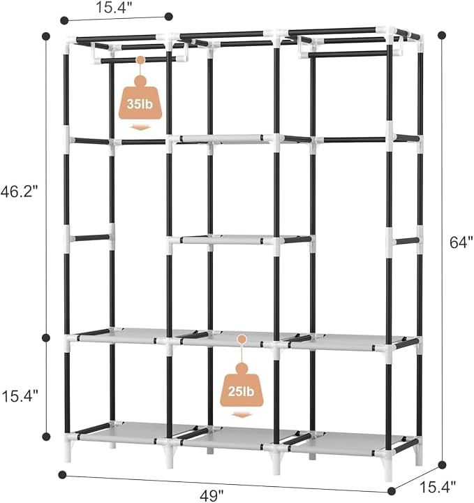 VTRIN Portable Closet, Large Capacity Portable Wardrobe - Image 3