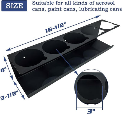 Spray Can Holder Organizer Aerosol Can Rack Wall Mount Spray Paint Storage Fit - Image 2