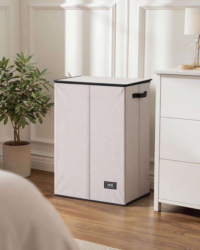 SOLEDI Laundry Hamper with Lid 130L Large & Tall Collapsible Laundry Basket - Image 7