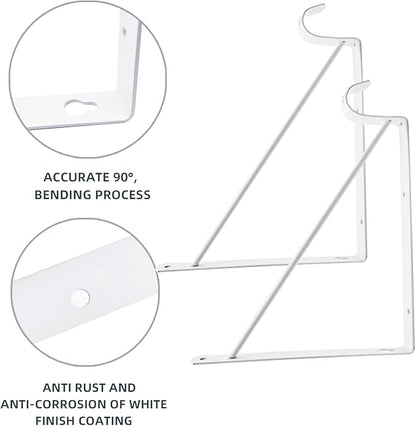 HOME MASTER HARDWARE 10 Pack Heavy Duty Closet Shelf & Rod Brackets, Wall - Image 2