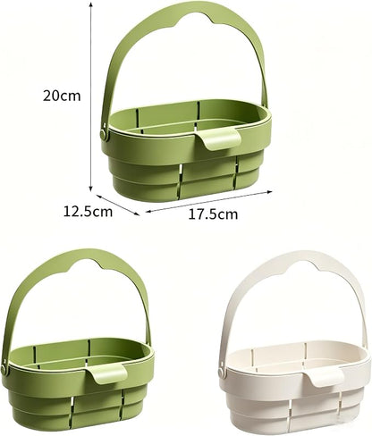 Foldable Hanging Kitchen Sink Drain Basket, No-Drill Kitchen Sink Strainer - Image 2