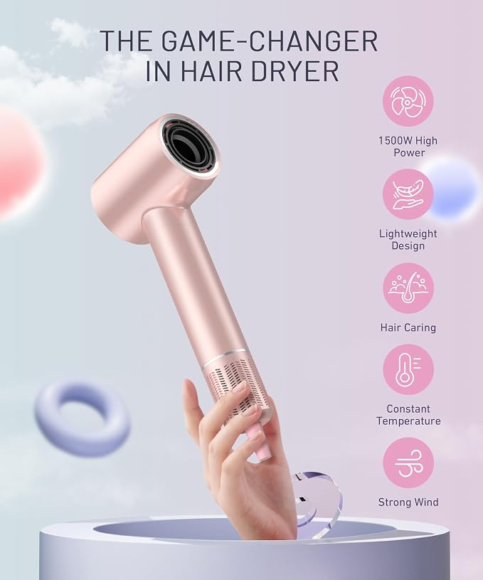 Hair Dryer - 150000 RPM High-Speed Brushless Motor Negative Ionic Blow Dryer - Image 7
