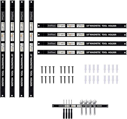 Magnetic Tool Holder 18 Inch 8 Pack Heavy Duty Magnet Tool Bar Strip Rack Wall by swiftrans