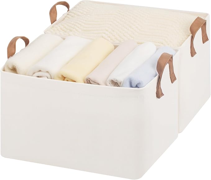 StorageWorks Fabric Storage Bins, Large Storage Baskets by StorageWorks