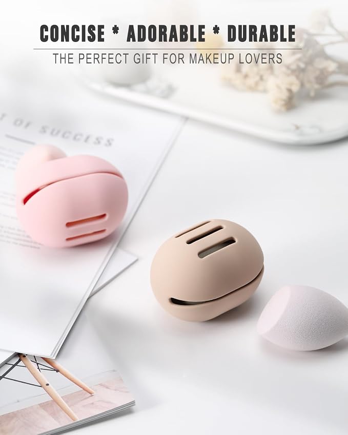 FERYES 2 PCS Makeup Sponge Holder – Shatterproof Eco-Friendly Silicone Beauty - Image 6
