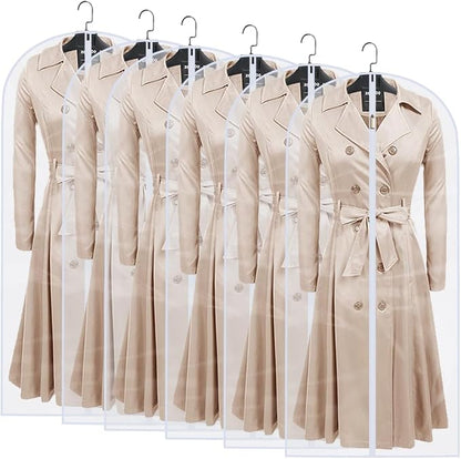 Clear Garment Bags for Hanging Clothes Travel Clothes Storage Bags Closet Cover by HomeClean