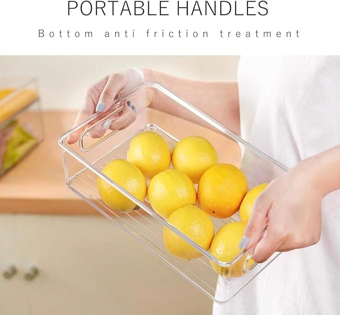 12 Pack Refrigerator Organizer Bins, 3 Sizes Stackable Clear Pantry Storage - Image 8