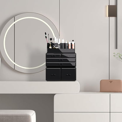 READAEER Makeup Organizer 3 Pieces Cosmetic Storage Case - Image 4