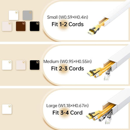 Delamu Cord Hider, Cord Covers for Wires on Wall, One-Cord Cable Hider - Image 9